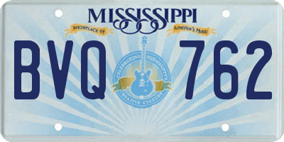 MS license plate BVQ762