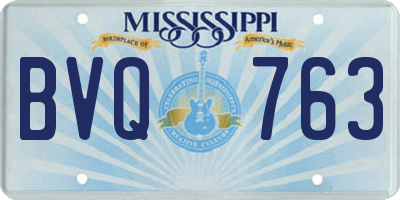 MS license plate BVQ763