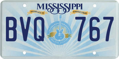MS license plate BVQ767