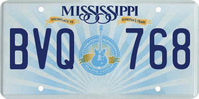 MS license plate BVQ768