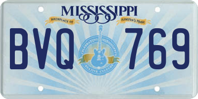 MS license plate BVQ769