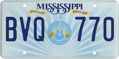 MS license plate BVQ770
