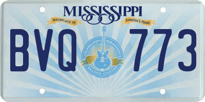 MS license plate BVQ773