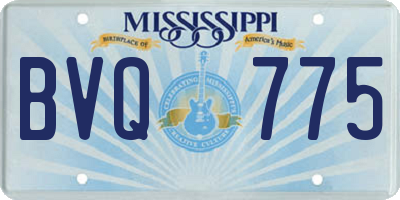 MS license plate BVQ775