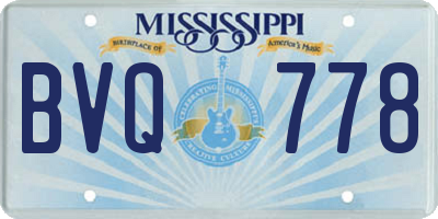 MS license plate BVQ778