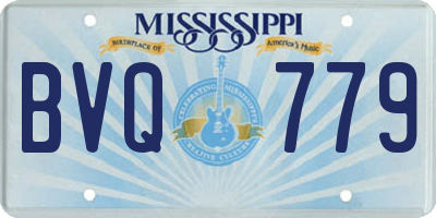 MS license plate BVQ779