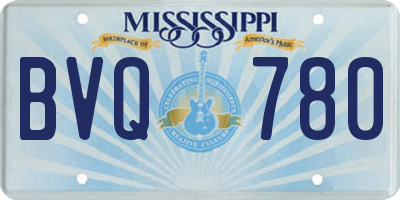 MS license plate BVQ780