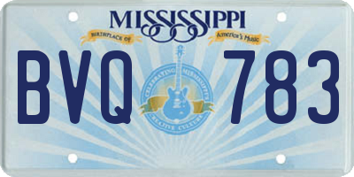 MS license plate BVQ783