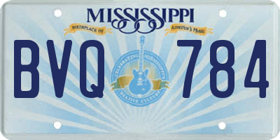 MS license plate BVQ784