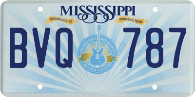 MS license plate BVQ787