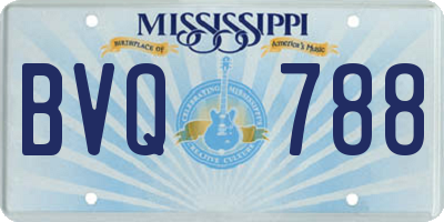MS license plate BVQ788