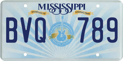 MS license plate BVQ789