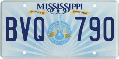 MS license plate BVQ790