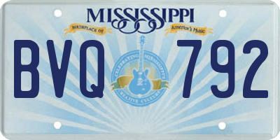 MS license plate BVQ792