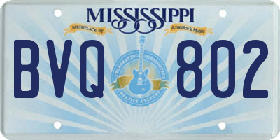 MS license plate BVQ802