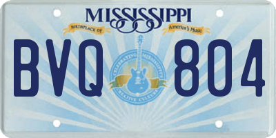MS license plate BVQ804