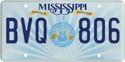 MS license plate BVQ806