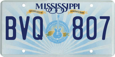 MS license plate BVQ807