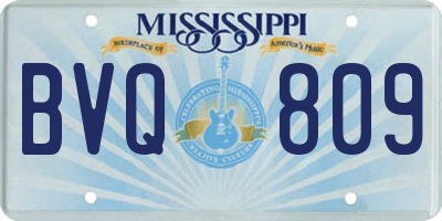 MS license plate BVQ809