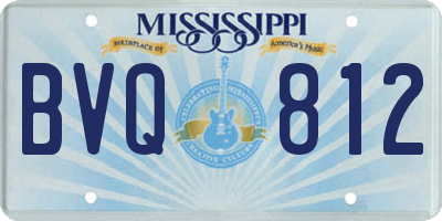 MS license plate BVQ812