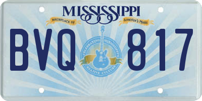 MS license plate BVQ817