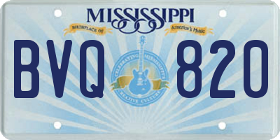 MS license plate BVQ820