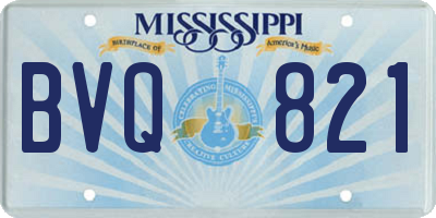 MS license plate BVQ821