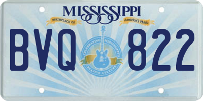 MS license plate BVQ822