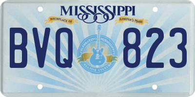 MS license plate BVQ823