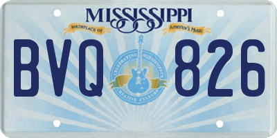 MS license plate BVQ826