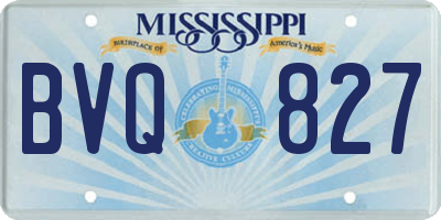 MS license plate BVQ827
