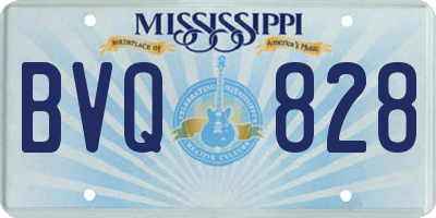 MS license plate BVQ828