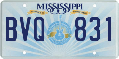MS license plate BVQ831
