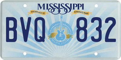 MS license plate BVQ832