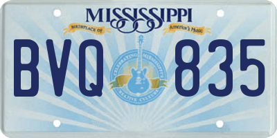 MS license plate BVQ835