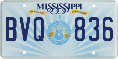 MS license plate BVQ836