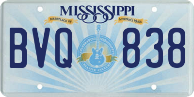 MS license plate BVQ838