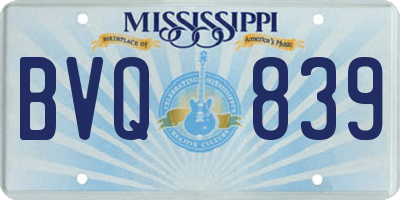MS license plate BVQ839