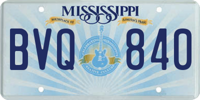 MS license plate BVQ840