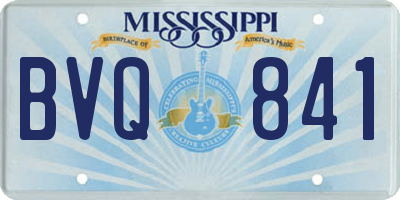 MS license plate BVQ841