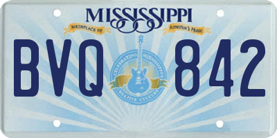 MS license plate BVQ842