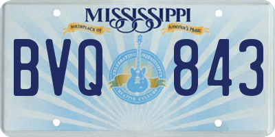 MS license plate BVQ843