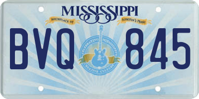 MS license plate BVQ845