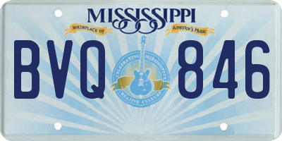 MS license plate BVQ846