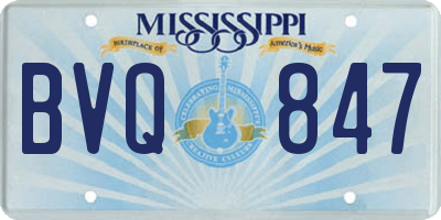 MS license plate BVQ847
