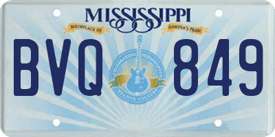 MS license plate BVQ849