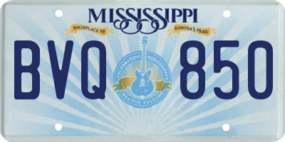 MS license plate BVQ850
