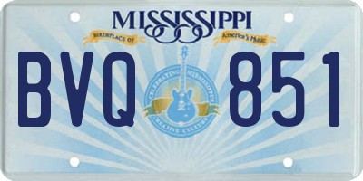MS license plate BVQ851