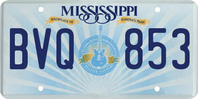 MS license plate BVQ853