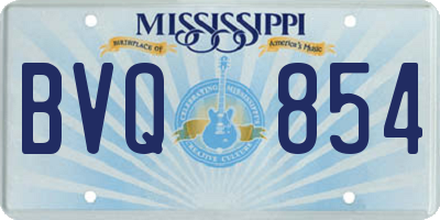 MS license plate BVQ854